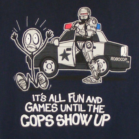 ROBOCOP Tshirt, 2XL, Blue Novelty, Mashup, SS - Picture 5 of 8